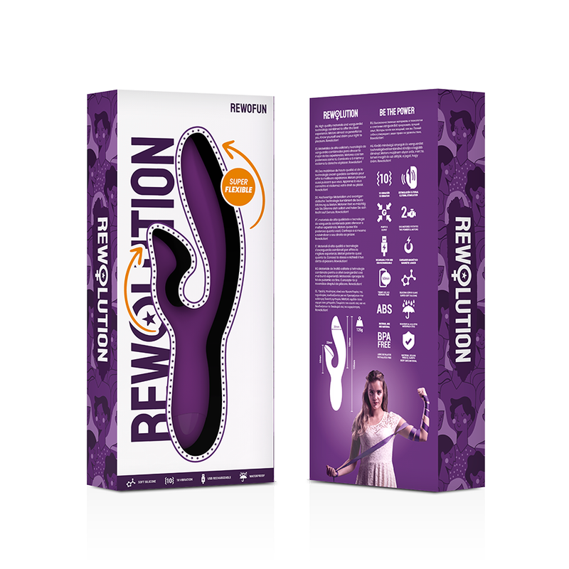 REWOLUTION - REWOFUN VIBRADOR FLEXIBLE CON RABBIT - Noctiva
