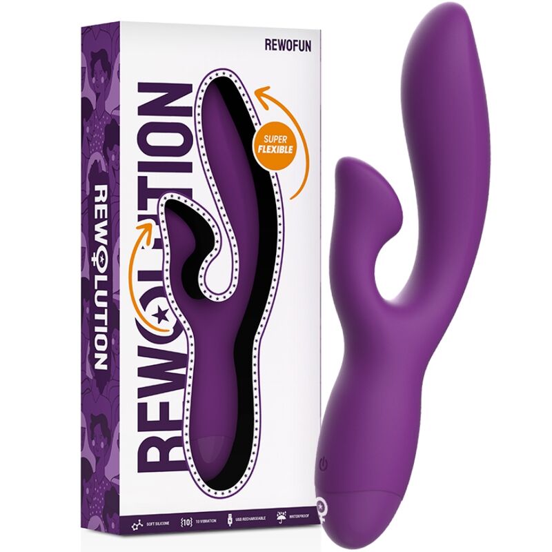 REWOLUTION - REWOFUN VIBRADOR FLEXIBLE CON RABBIT - Noctiva