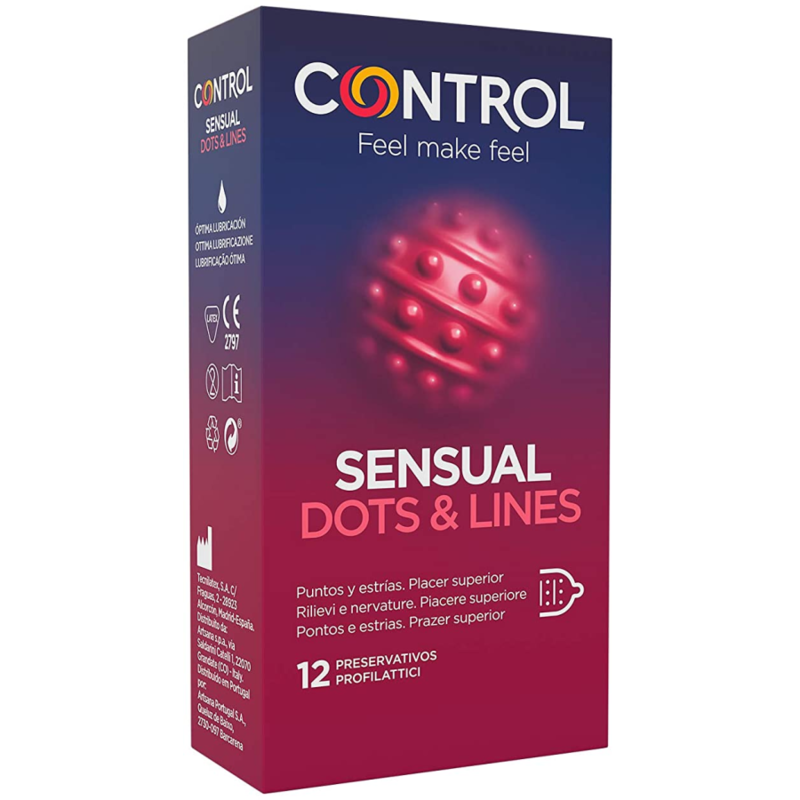 CONTROL - SENSUAL DOTS & LINES PUNTOS Y ESTRIAS 12 UDS - Noctiva