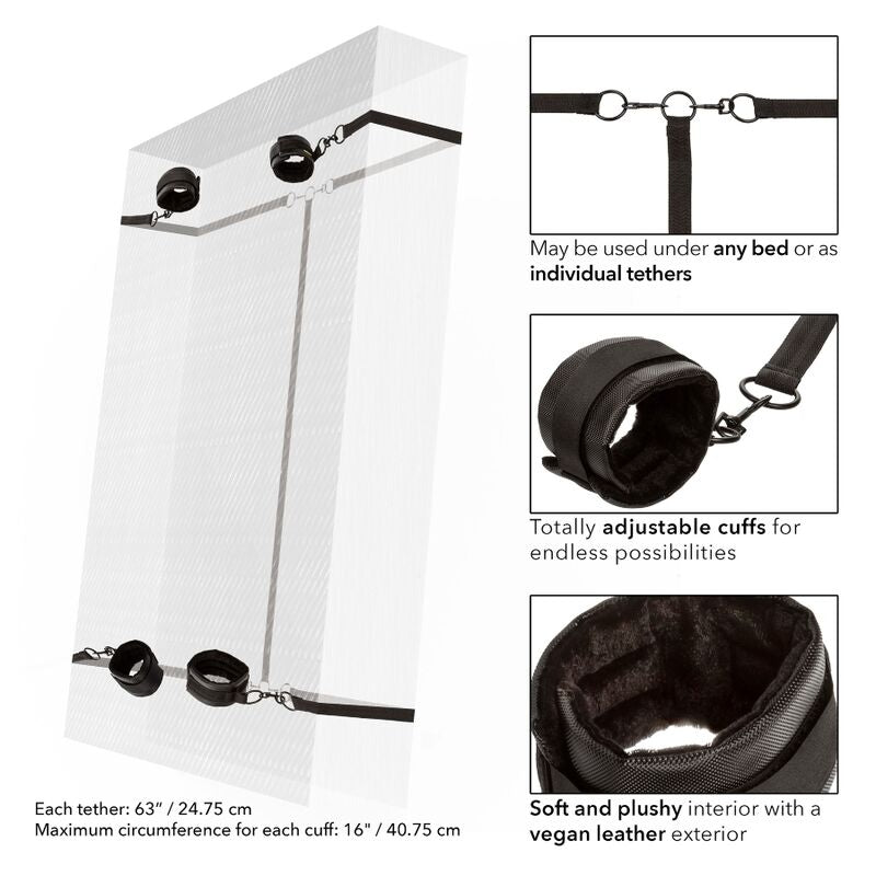 CALEXOTICS - BOUNDLESS RED RESTRAINT SET RESTRICCION CAMA - Noctiva