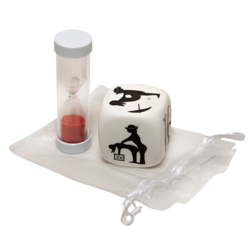 DIABLO PICANTE - DADO DE POSTURAS CON RELOJ DE ARENA - Noctiva