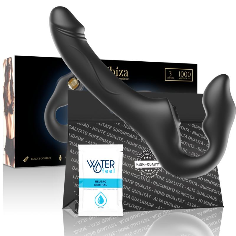 IBIZA - VIBRADOR STRAPLESS CONTROL REMOTO 3 MOTORES 1000 COMBINACIONES. - Noctiva