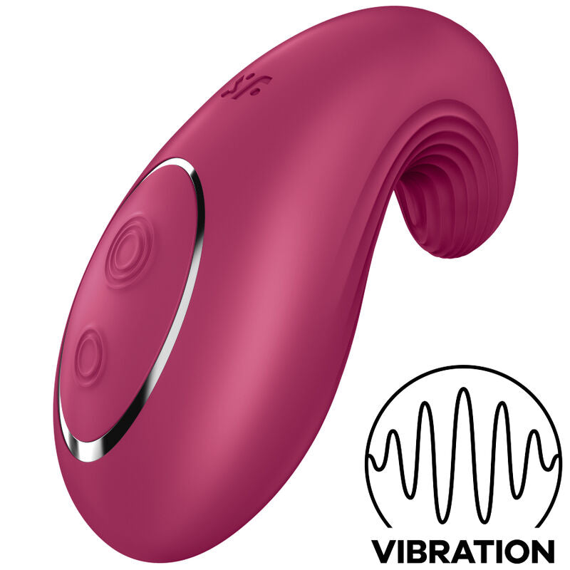 SATISFYER - DIPPING DELIGHT VIBRADOR LAY-ON ROJO - Noctiva