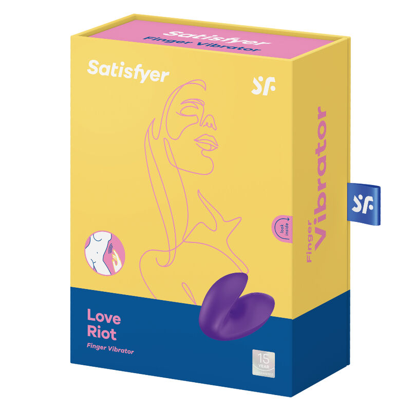 SATISFYER - LOVE RIOT VIBRADOR DEDAL MORADO - Noctiva