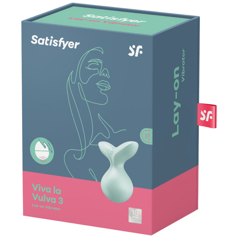 SATISFYER - VIVA LA VULVA 3 VIBRADOR LAY-ON VERDE - Noctiva