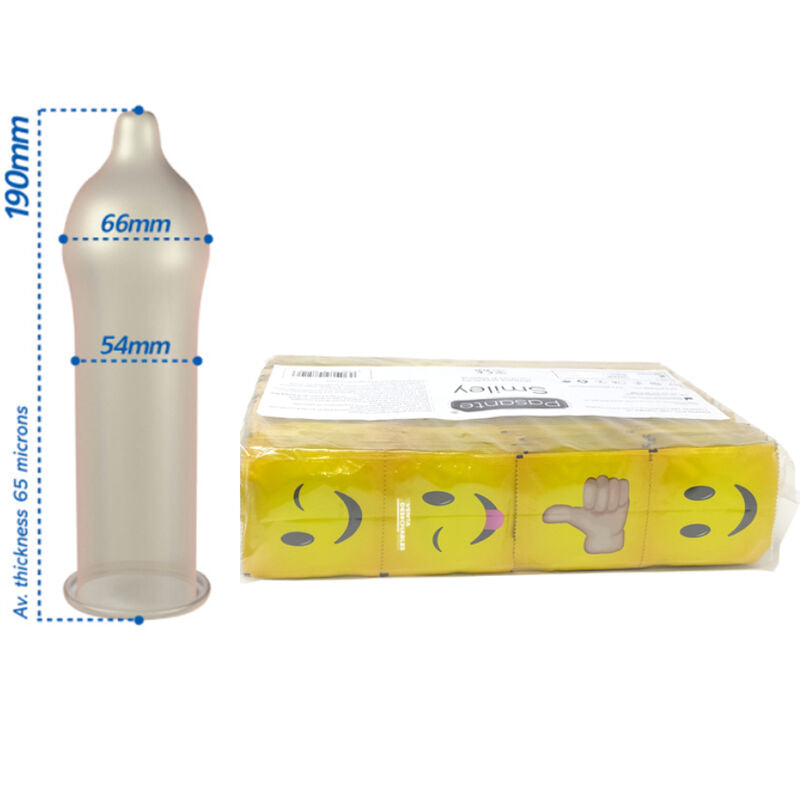 PASANTE - PRESERVATIVO SMILEY BOLSA 144 UNIDADES - Noctiva