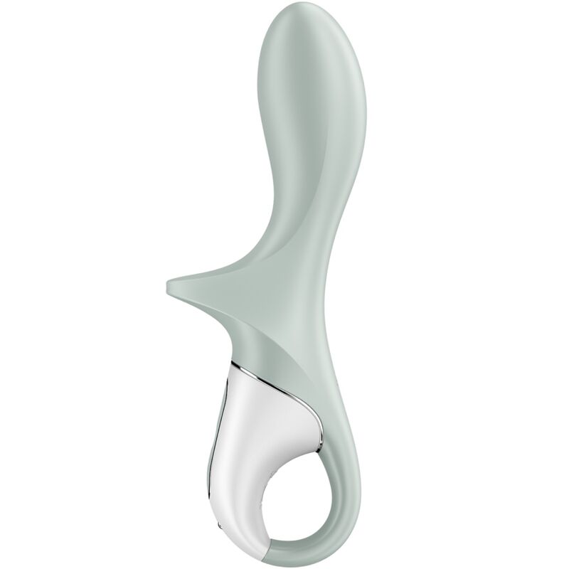 SATISFYER - AIR PUMP BOOTY 3 VIBRADOR ANAL INFLABLE VERDE GRIS - Noctiva
