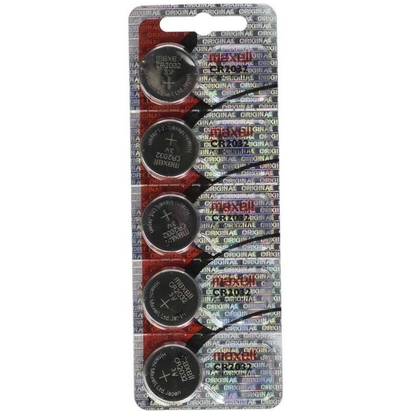 MAXELL - PILA BOTÓN LITIO CR2032 3V - BLISTER 5 UNIDADES - Noctiva