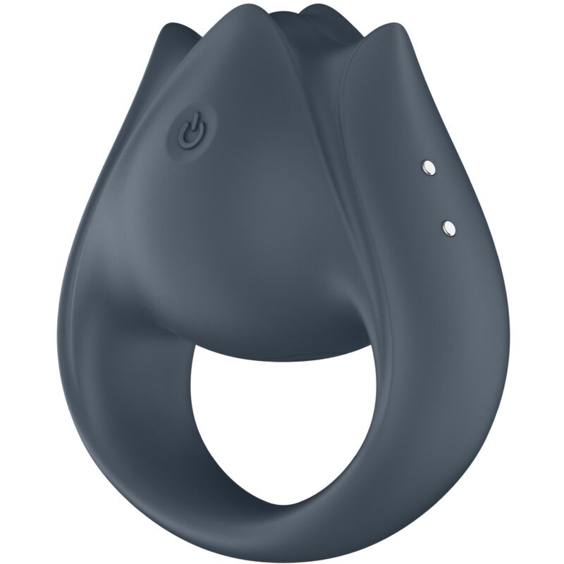SATISFYER - PERFECT PAIR 2 MULTIVIBRADOR 2 EN 1 ANILLO PARA PENE & ESTIMULADOR DE DEDO GRIS - Noctiva