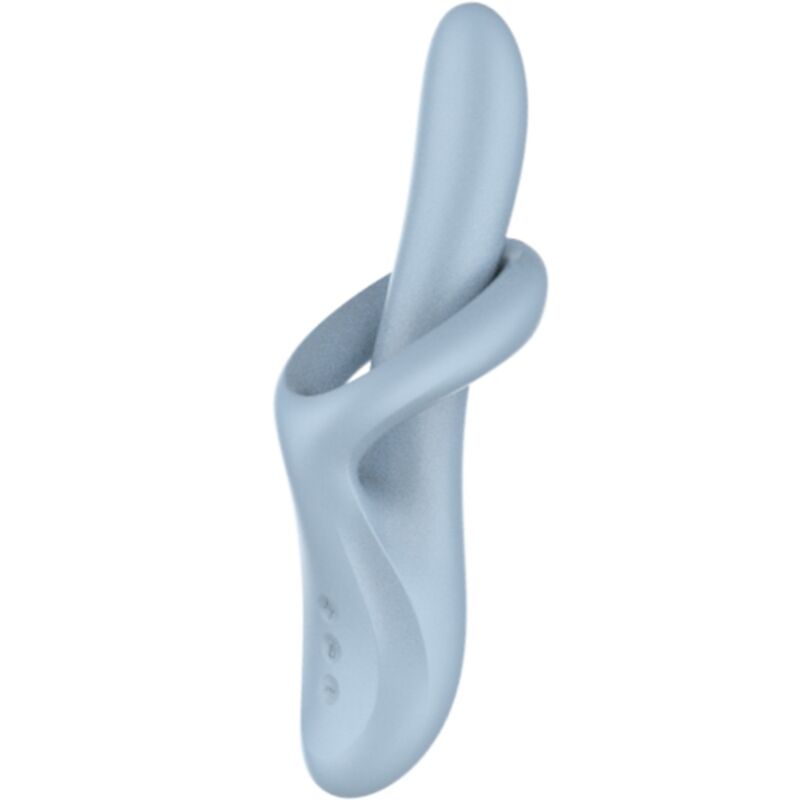 SATISFYER - HEAT FLEX 4 VIBRADOR EFECTO CALOR 12 VIBRACIONES AZUL - Noctiva