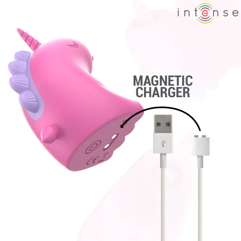 Estimulador unicornio rosa con cargador magnético USB
