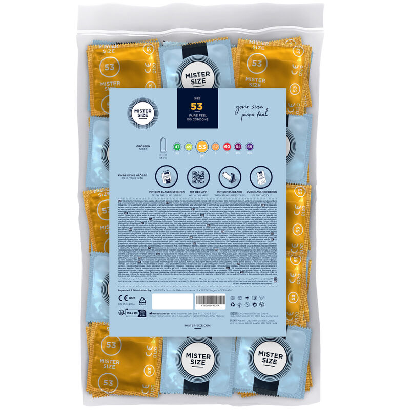 MISTER SIZE - PRESERVATIVOS TALLA M 53 MM (100 UNIDADES) - Noctiva