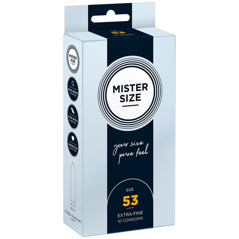 MISTER SIZE - PRESERVATIVOS TALLA M 53 MM (10 UNIDADES) - Noctiva