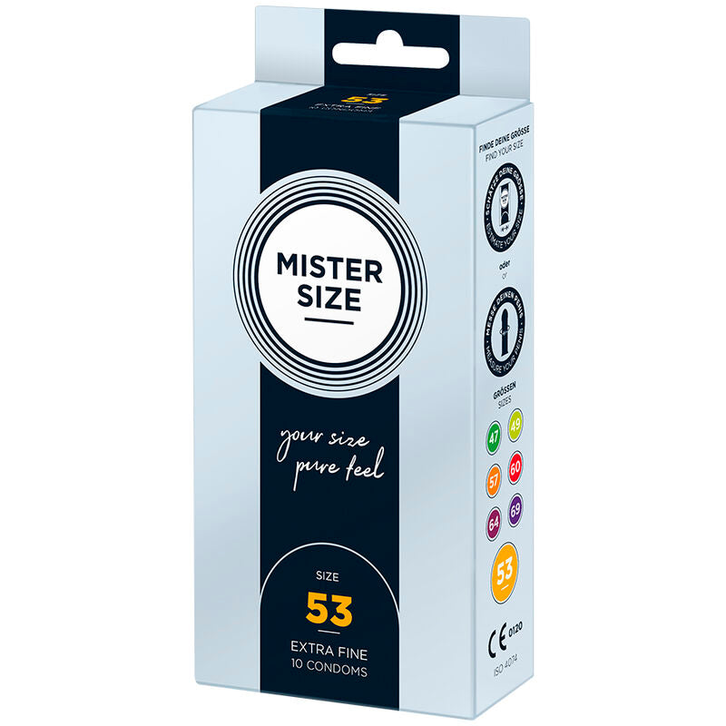 MISTER SIZE - PRESERVATIVOS TALLA M 53 MM (10 UNIDADES) - Noctiva