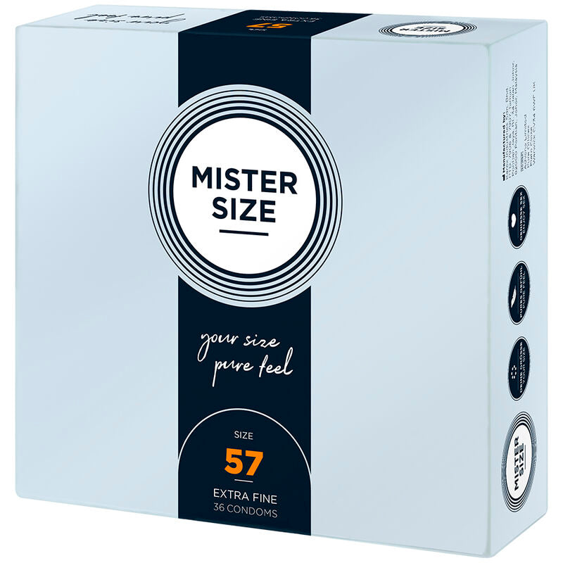 MISTER SIZE - PRESERVATIVOS TALLA L 57 MM (36 UNIDADES) - Noctiva