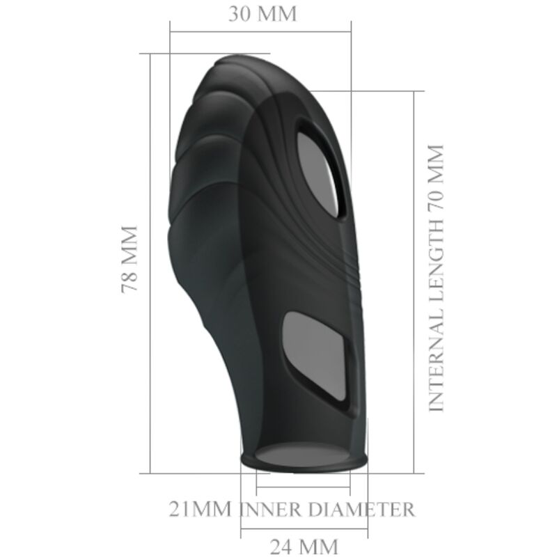 PRETTY LOVE - LICH VIBRADOR DE DEDO SILICONA NEGRO - Noctiva