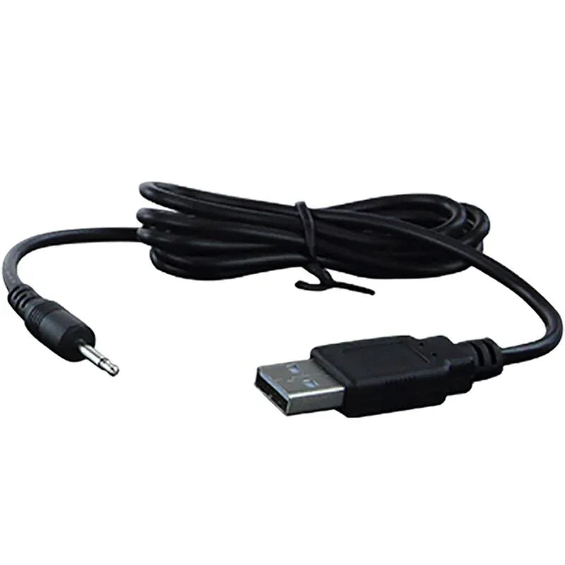 Cable USB negro para dispositivo de estimulación, conector USB y clavija