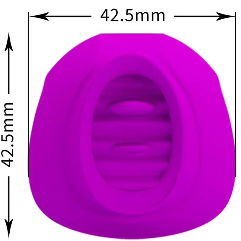Dispositivo de estimulación morado con medidas 42.5 mm del extremo