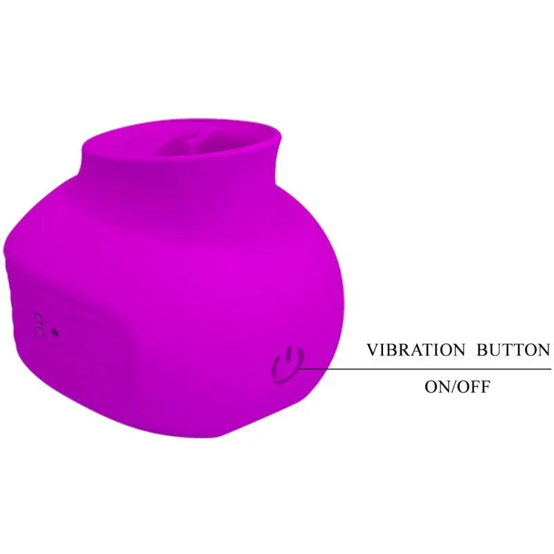 Dispositivo de estimulación morado con botón de vibración ON/OFF