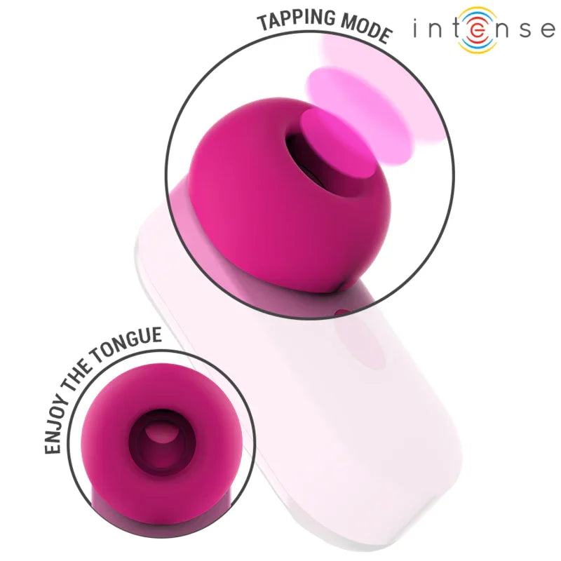 Set rosa de estimulador clitorís INTENSE con punta y modo de toques (tapping)