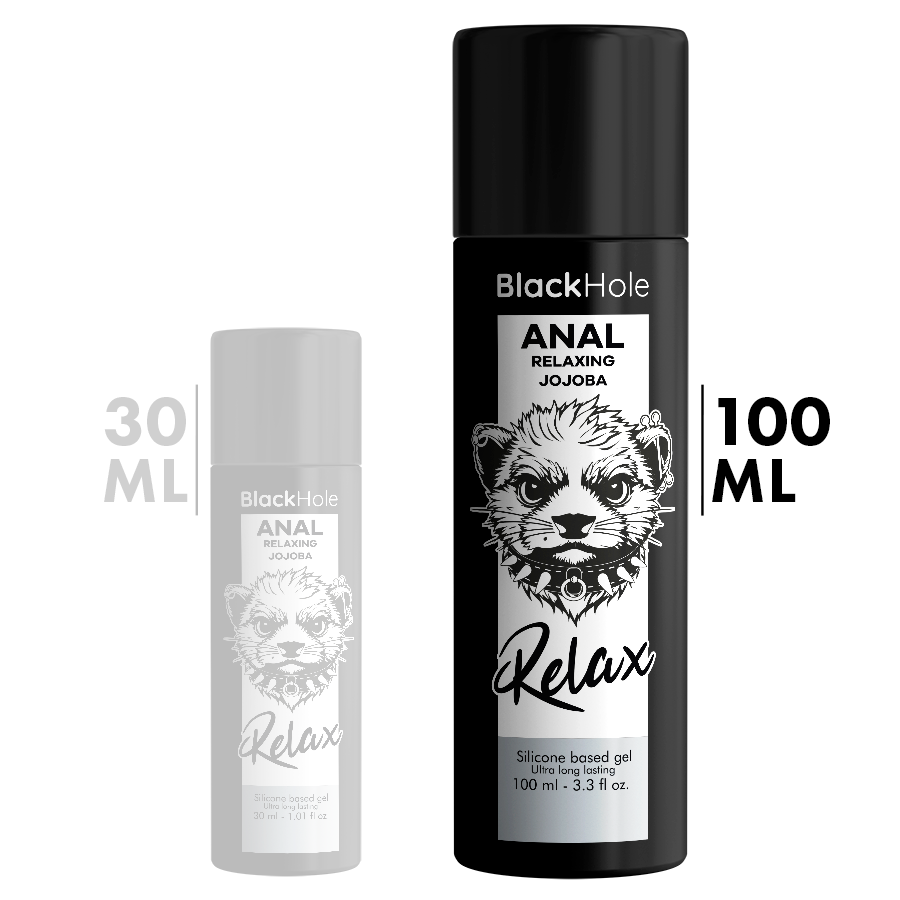 BLACK HOLE - ANAL RELAXING CON JOJOBA BASE SILICONA 100 ML - Noctiva