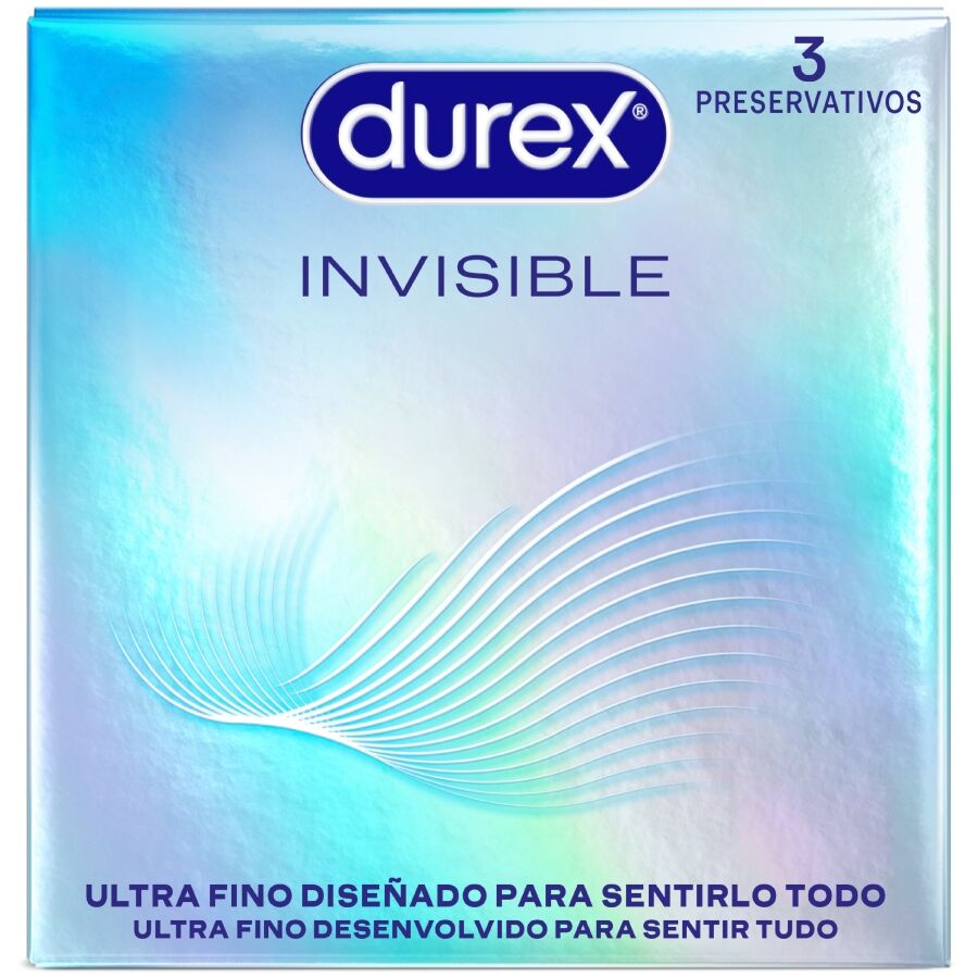 DUREX - PRESERVATIVOS INVISIBLE ULTRA FINO 3 UNIDADES - Noctiva