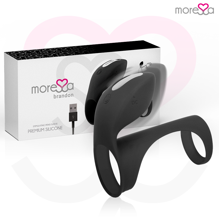 MORESSA - BRANDON POTENTE ANILLO VIBRADOR CON FUNDA DE ENGROSAMIENTO MASCULINO - Noctiva