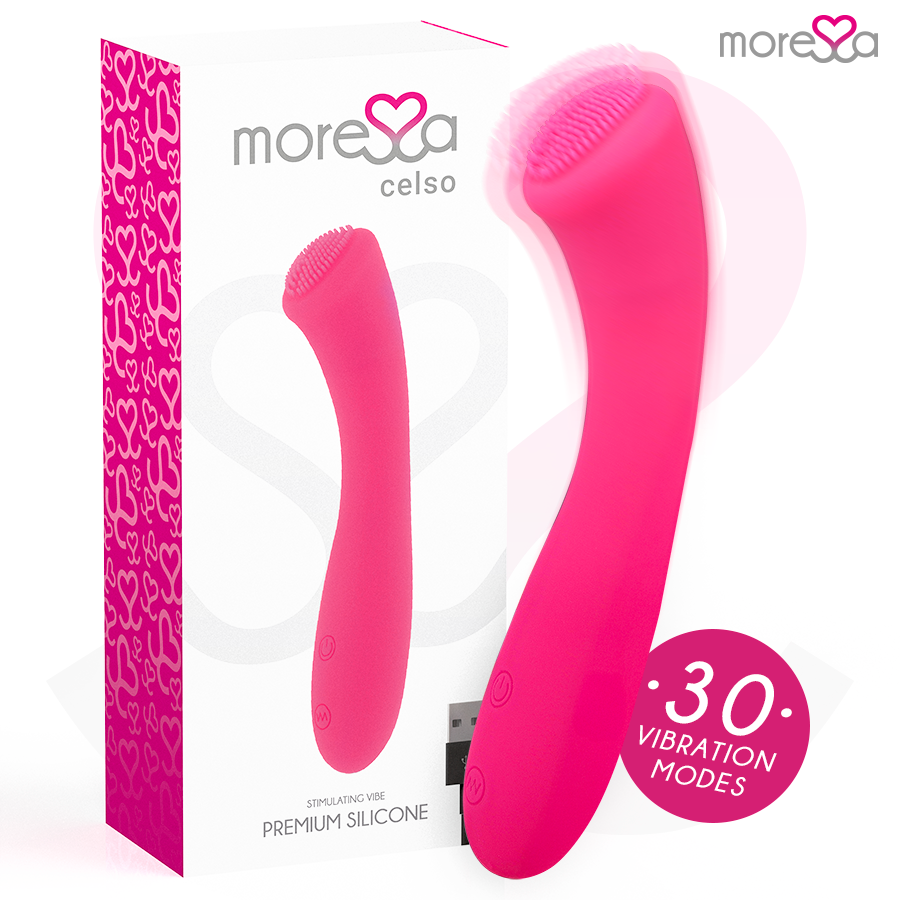 MORESSA - CELSO MASAJEADOR DUO PUNTO G Y SUERO PELVICO PREMIUM SILICONE RECARGABLE - Noctiva