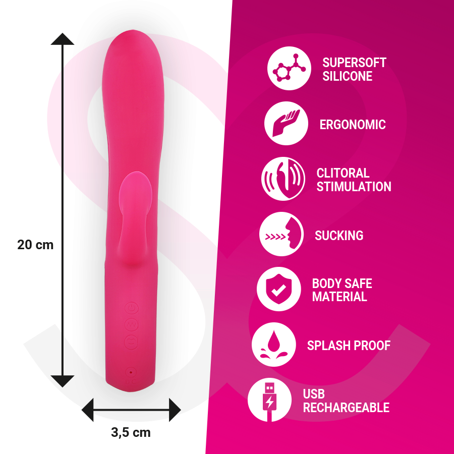 MORESSA - DUSTIN SUCCIONADOR CLITORIAL Y POTENTE VIBRACIÓN PREMIUM SILICONE RECARGABLE - Noctiva