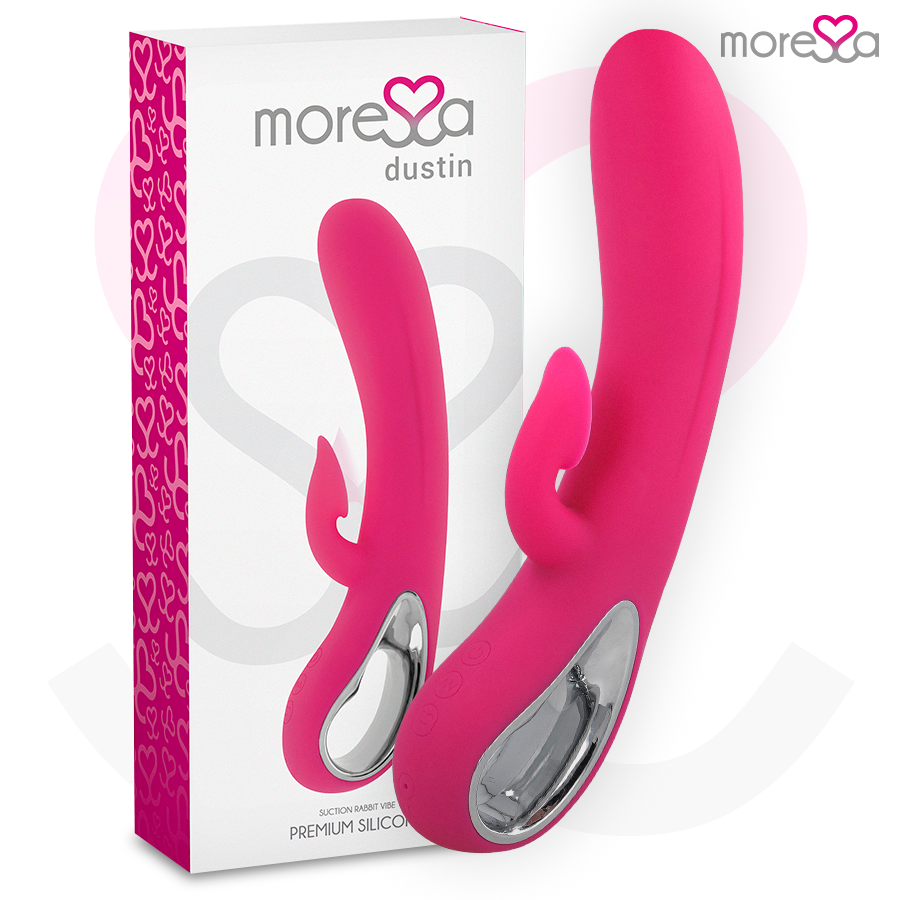 MORESSA - DUSTIN SUCCIONADOR CLITORIAL Y POTENTE VIBRACIÓN PREMIUM SILICONE RECARGABLE - Noctiva