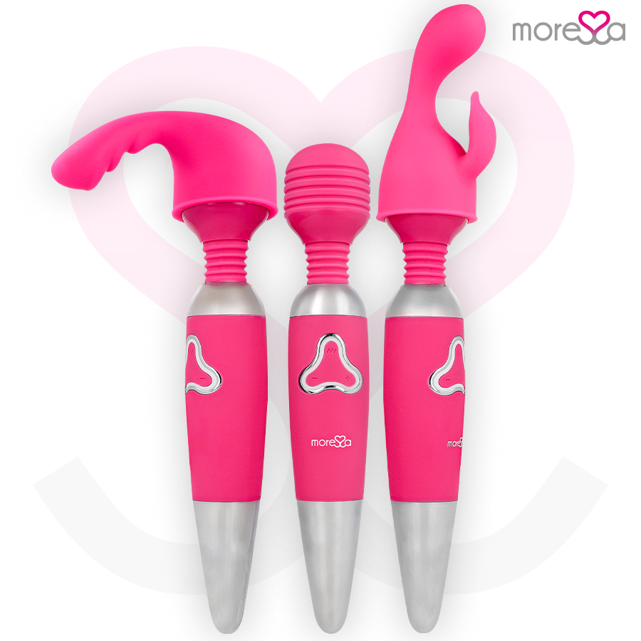 MORESSA - ODILON WAND POTENTE MOTOR MAS DOS CABEZALES PREMIUM SILICONE RECARGABLE - Noctiva