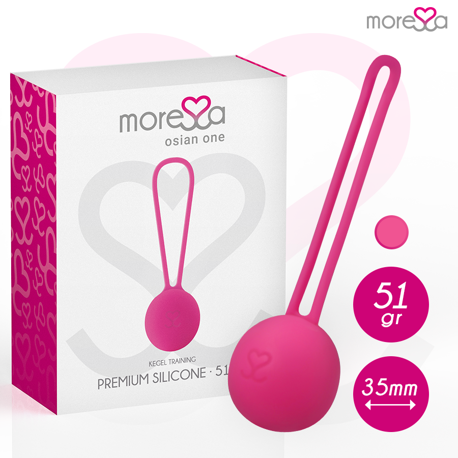 MORESSA - OSIAN ONE ENTRENAMIENTO SUELO PELVICO 51gr PREMIUM SILICONA ROSA - Noctiva