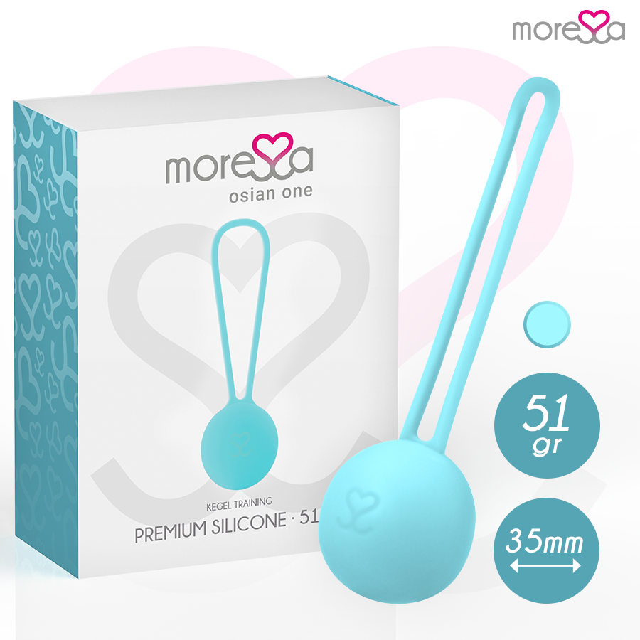 MORESSA - OSIAN ONE ENTRENAMIENTO SUELO PELVICO 51gr PREMIUM SILICONA TURQUESA - Noctiva