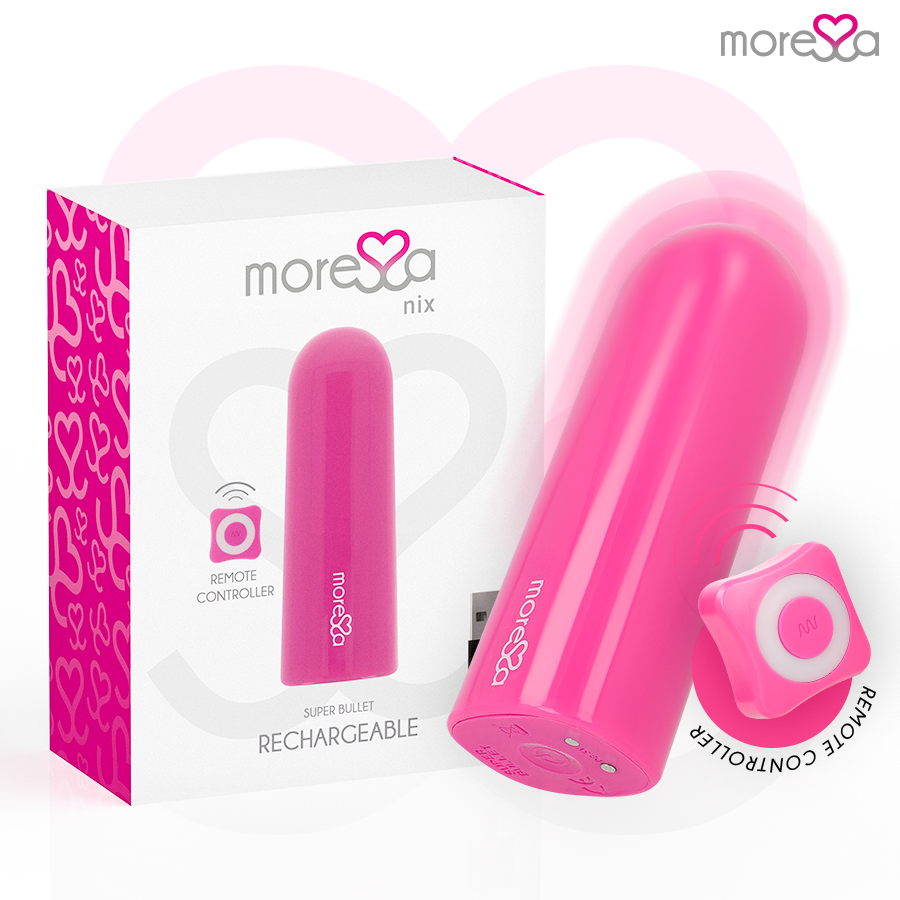 MORESSA - NIX POTENTE VIBRADOR MULTI JUEGOS CONTROL REMOTO ROSA - Noctiva