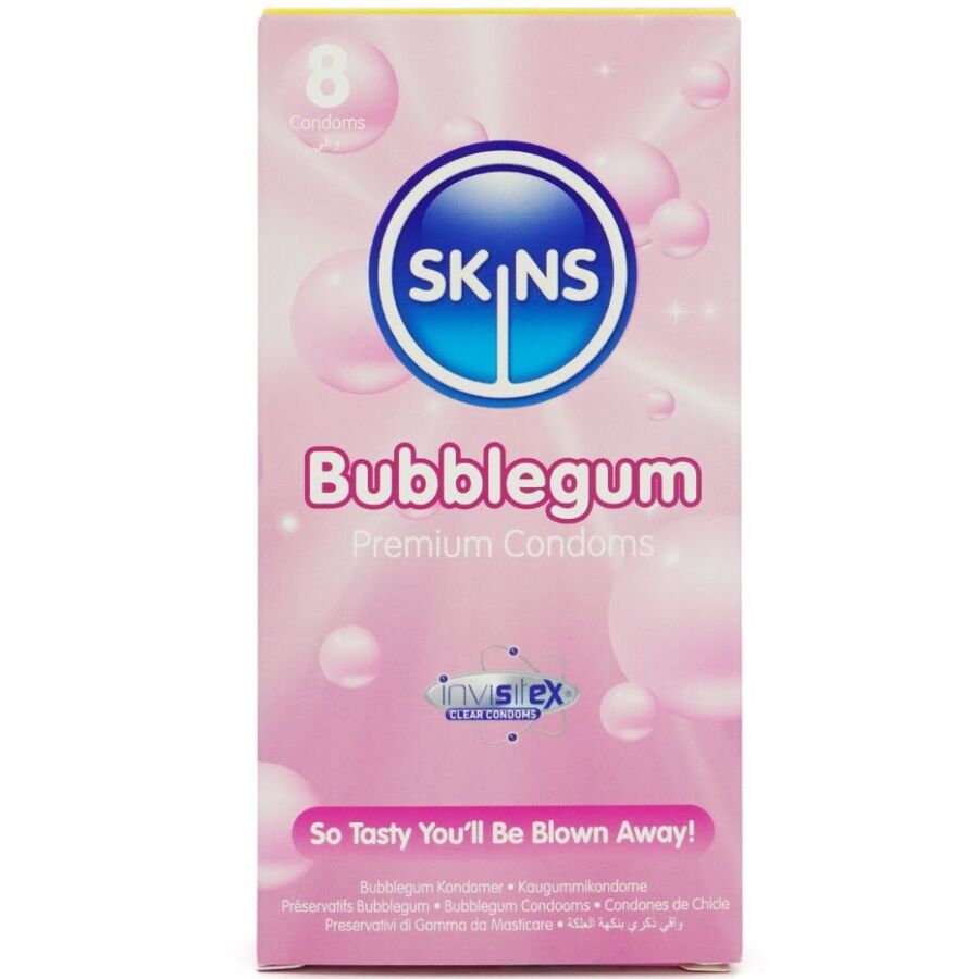 SKINS - PRESERVATIVOS PREMIUM SABOR CHICLE PACK 8 - Noctiva