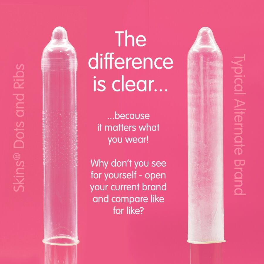 SKINS - DOTS & RIBS PRESERVATIVOS PREMIUM PACK 16 - Noctiva