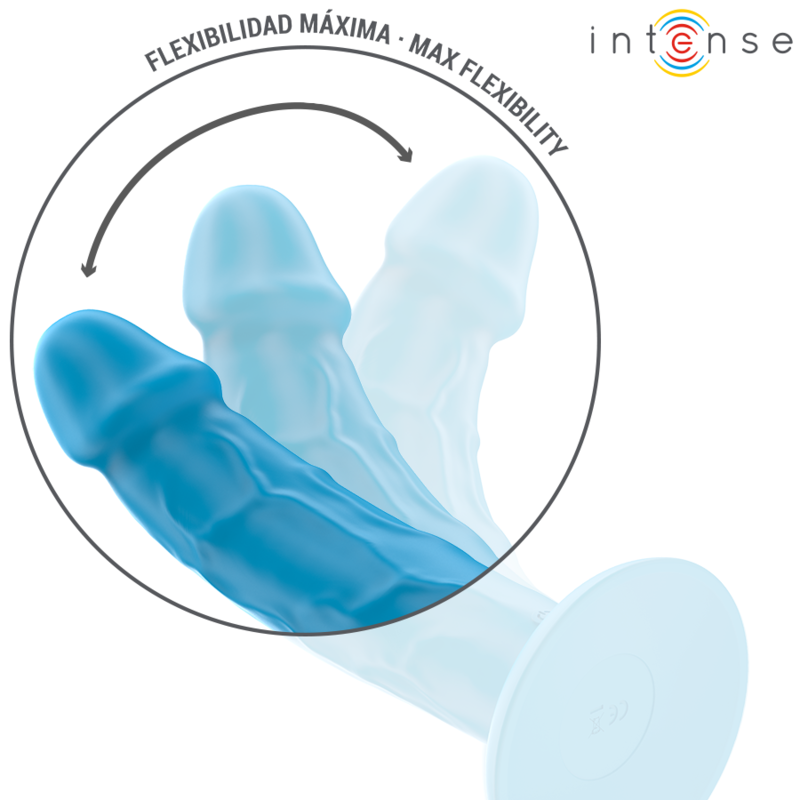 INTENSE - PHOEBE VIBRADOR REALÍSTICO 10 VIBRACIONES AZUL CONTROL REMOTO - Noctiva