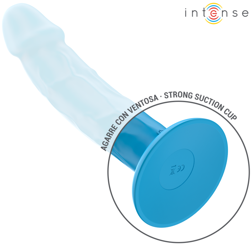 INTENSE - PHOEBE VIBRADOR REALÍSTICO 10 VIBRACIONES AZUL CONTROL REMOTO - Noctiva