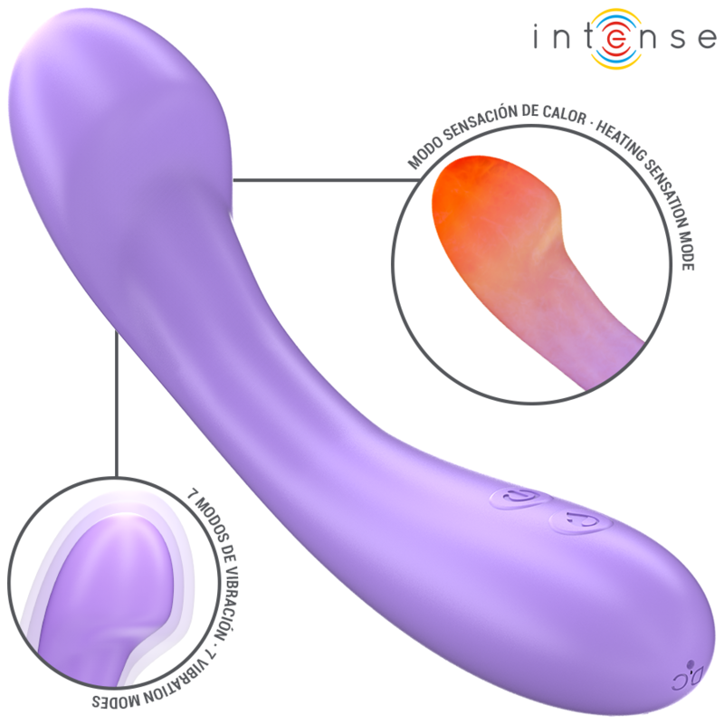INTENSE - BECKY VIBRADOR 19 CM CALENTABLE 7 VIBRACIONES MORADO - Noctiva
