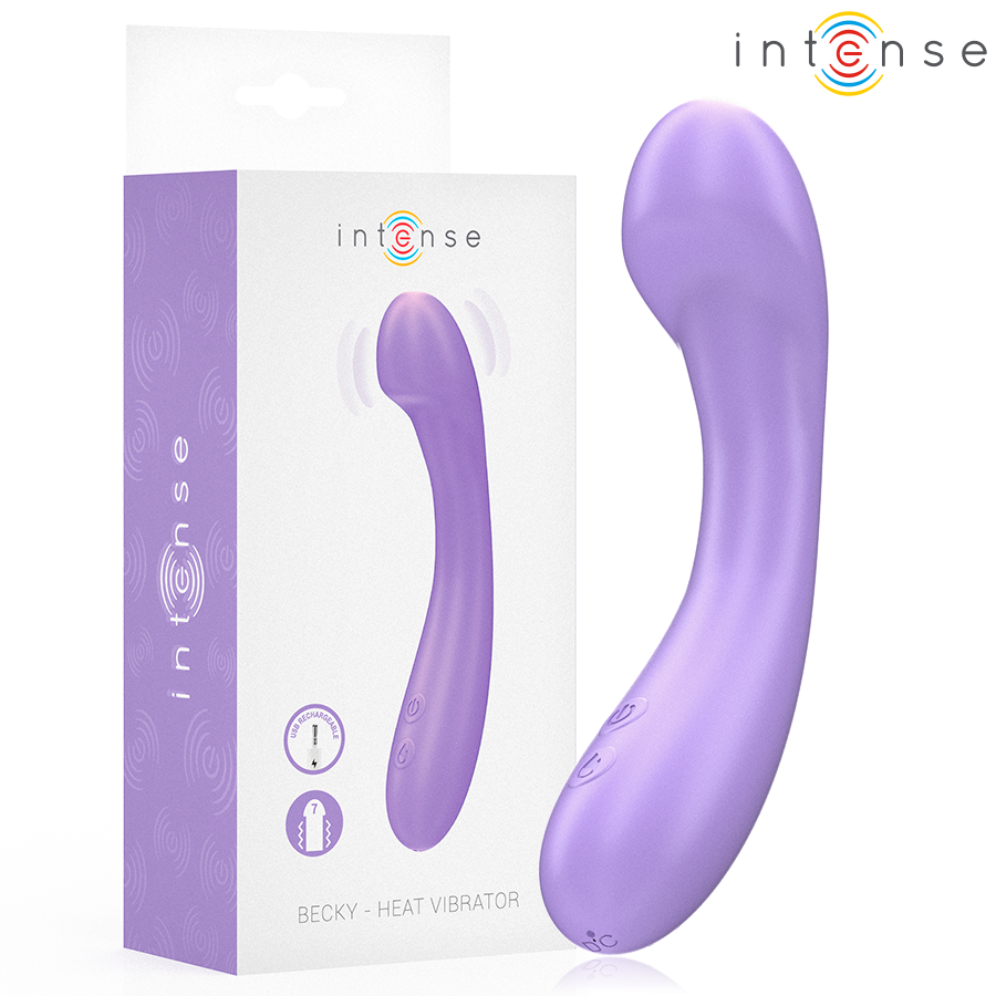 INTENSE - BECKY VIBRADOR 19 CM CALENTABLE 7 VIBRACIONES MORADO - Noctiva