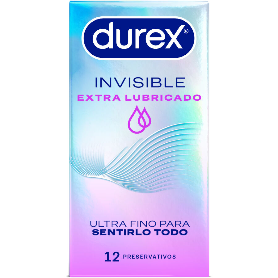 DUREX - PRESERVATIVOS INVISIBLE EXTRA LUBRICADO 12 UNIDADES - Noctiva