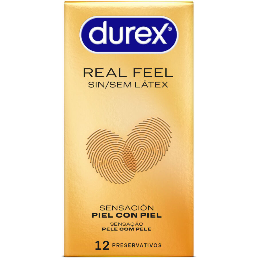 DUREX - PRESERVATIVOS REAL FEEL SIN LÁTEX 12 UNIDADES - Noctiva