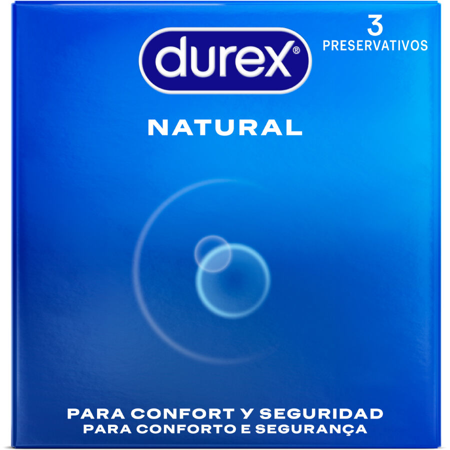 DUREX - PRESERVATIVOS NATURAL 3 UNIDADES - Noctiva