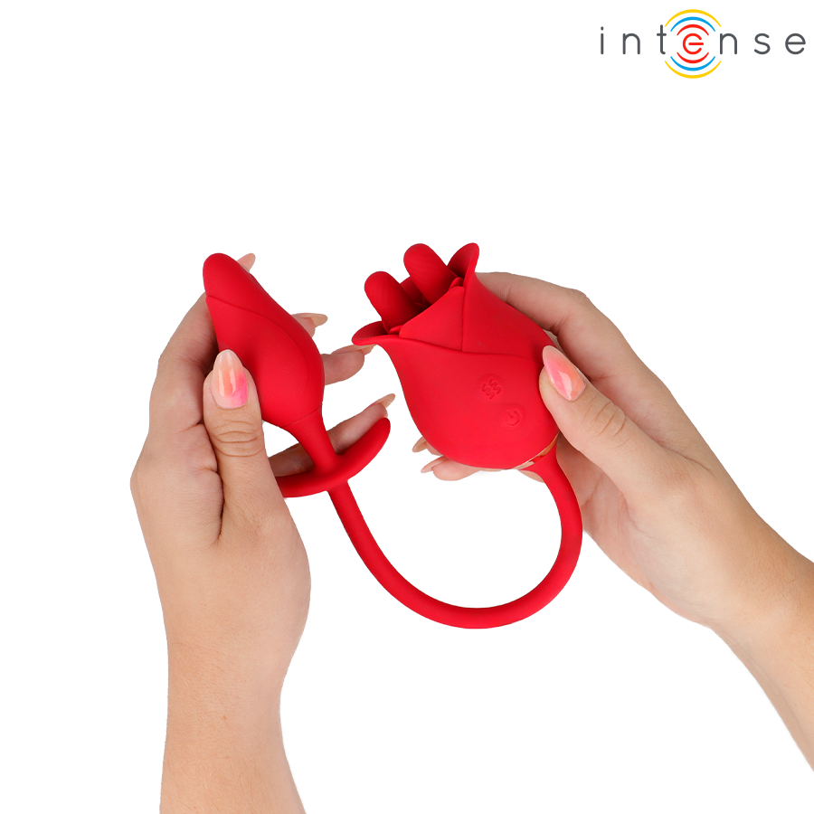 INTENSE - MELANIE DOBLE ESTIMULADOR CLÍTORIS CON LENGUA ZIGZAG - Noctiva