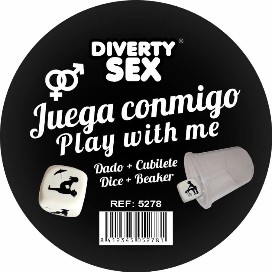 DIABLO PICANTE - DADO DURO BLANCO POSTURAS HETERO CON CUBILETE - Noctiva
