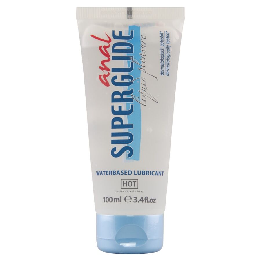 HOT - ANAL SUPERGLIDE LIQUID PLEASURE LUBRICANTE ANAL BASE AGUA 100 ML - Noctiva