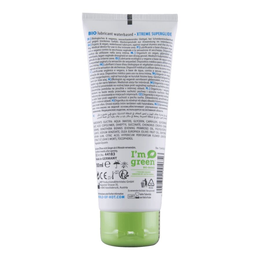 HOT - BIO LUBRICANT LUBRICANTE BIO BASE AGUA SUPERGLIDE XTREME 100 ML - Noctiva