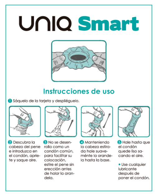 UNIQ - SMART PRESERVATIVOS PRE-ERECCIÓN SIN LATEX 3 UNIDADES - Noctiva