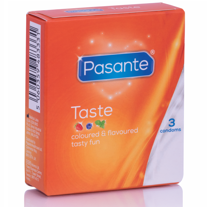 PASANTE - PRESERVATIVOS SABORES 3 UNIDADES - Noctiva