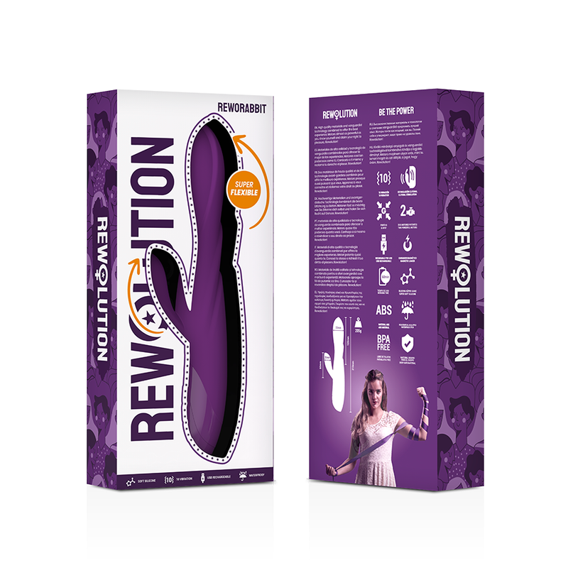 REWOLUTION - REWORABBIT VIBRADOR FLEXIBLE CON RABBIT - Noctiva